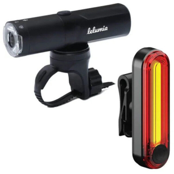Lelumia Lampe Twist 400 / Rücklicht Split R 50 USB Set, 400 Lumen inkl. USB-Ladekabel schwarz
