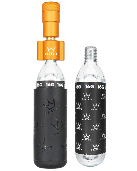 Peaty's Holeshot CO2 Tyre Inflator Road & Gravel, incl. 16g CO2, Mango