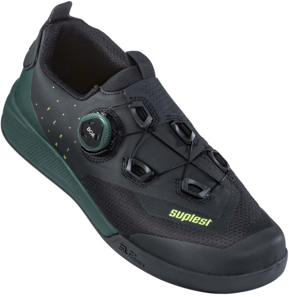 Suplest Schuhe Flatpedal Pro BOA L6 42, Suptraction, Black/Fir Green