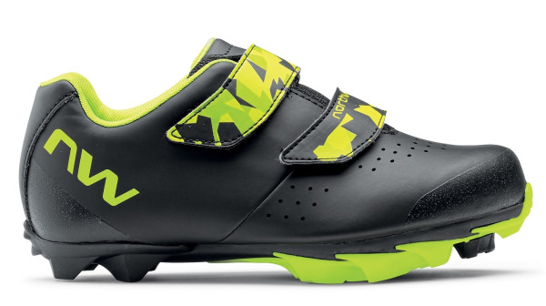 Northwave Schuhe Origin Junior, SS24, MTB Junior, Black/Yellow Fluo