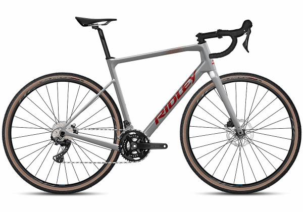 Ridley Carbon Grau / Rot metallic Grifn Gravel S/54.5