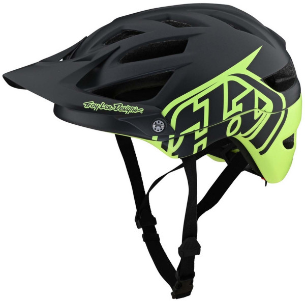 Troy Lee Designs A1 Helmet w/Mips, Classic Gray/Green