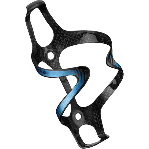 Ciclovation Bidonhalter Premium Carbon Cage, Carbon, Diamond Blue, glossy
