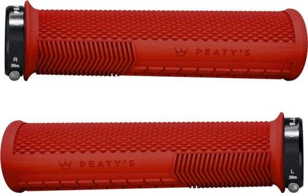 Peaty's Lenkergriffe Monarch Grip Knurl Thick, 32-34 mm Dicke, Rot