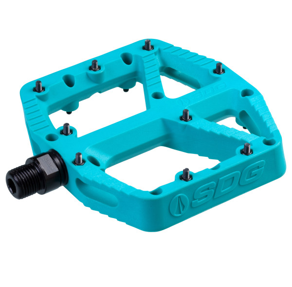 SDG COMP Pedal/pédale, 110 mm x 105 mm. Turquoise.